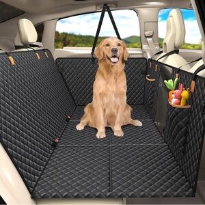 Waterproof Dog Car Seat Cover - Black- backseat extender for your dog or animals
